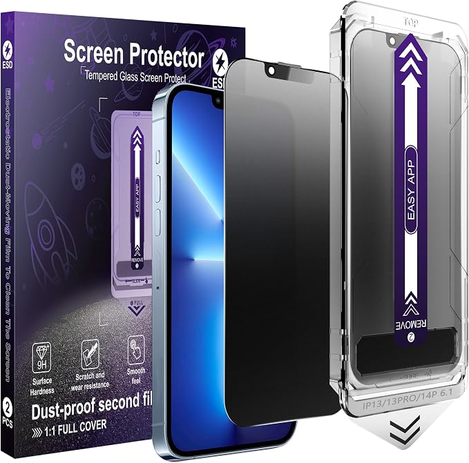 2-Pack Matte Privacy Screen Protector for iPhone 17 ProAnti-Glare &amp 25°Anti-SpyAnti-ReflectionAnti-FingerprintAuto Dust RemovalEasy Installation