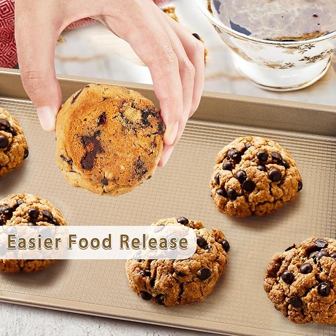 FLAREFX Baking Pan Set of 3 | 13/15/18" Cookie Sheets for Baking Supplies