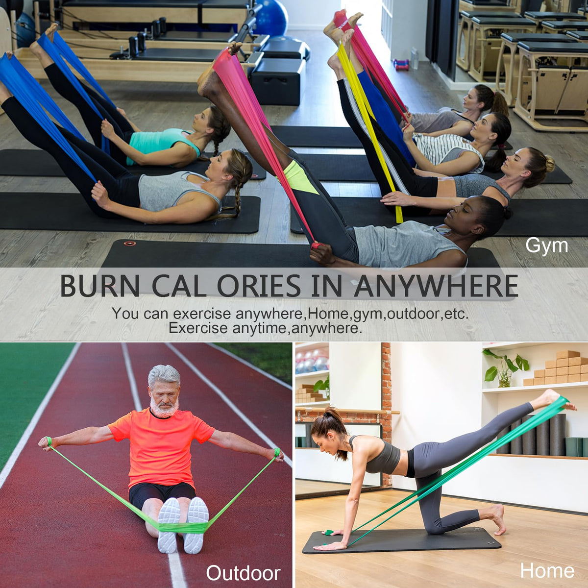Resistance Bands Professional Bulk Rolls. Elastic Physical Therapy Band. Resistance Bands Elastic Exercise Bands for Recovery, Physical Therapy, Yoga, Pilates, Rehab,Fitness (Green - Medium)