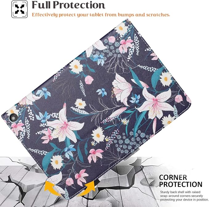 Case for Kindle Fire HD 10 &amp Fire HD 10 Plus 13th/11th Generation 2023 2021 | Synthetic Leather Flip Folio Stand Cover with Auto Wake/Sleep for Kindle Fire HD 10 &amp Fire HD 10 Plus Beach