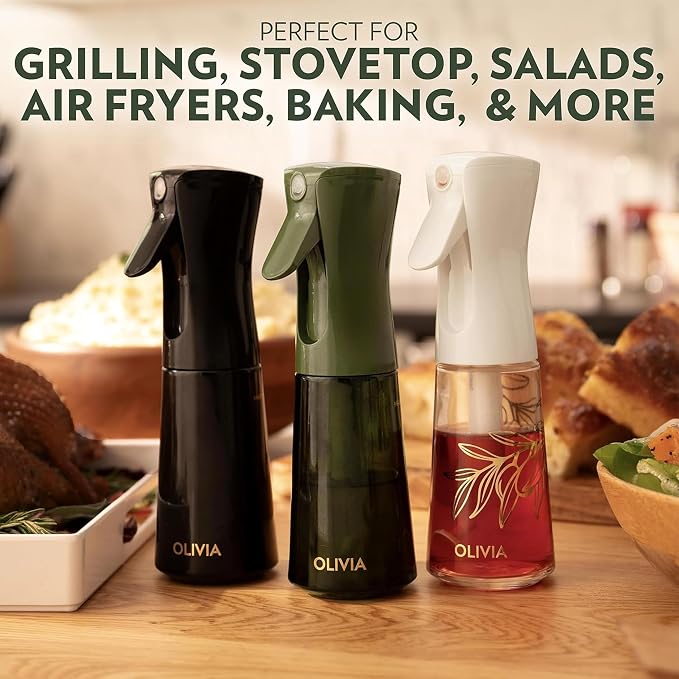 FLAIROSOL OLIVIA Oil Sprayer for Cooking, 200ml Glass Olive Oil Sprayer