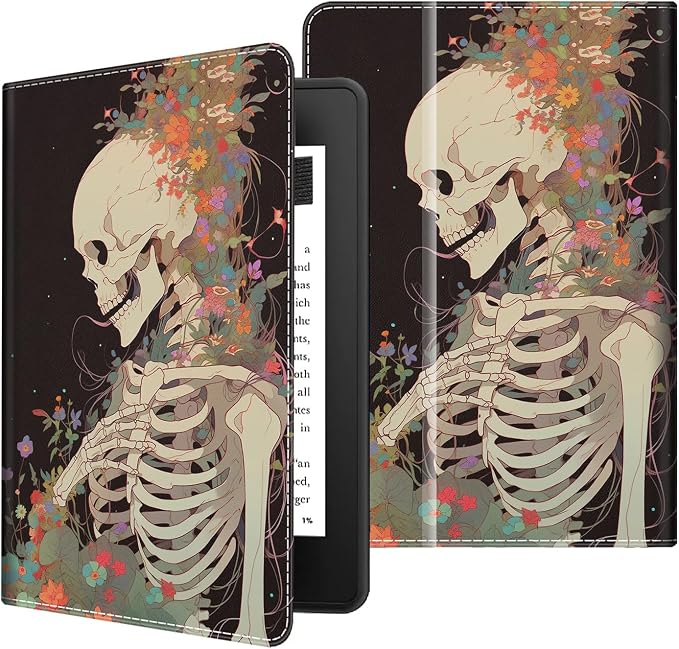 Case for 7 All-New Kindle Paperwhite 12th Gen 2024 &amp Kindle Colorsoft Signature Edition (2024 Release) PU Leather Folio Cover with Auto Wake/Sleep ，Blue Dragon