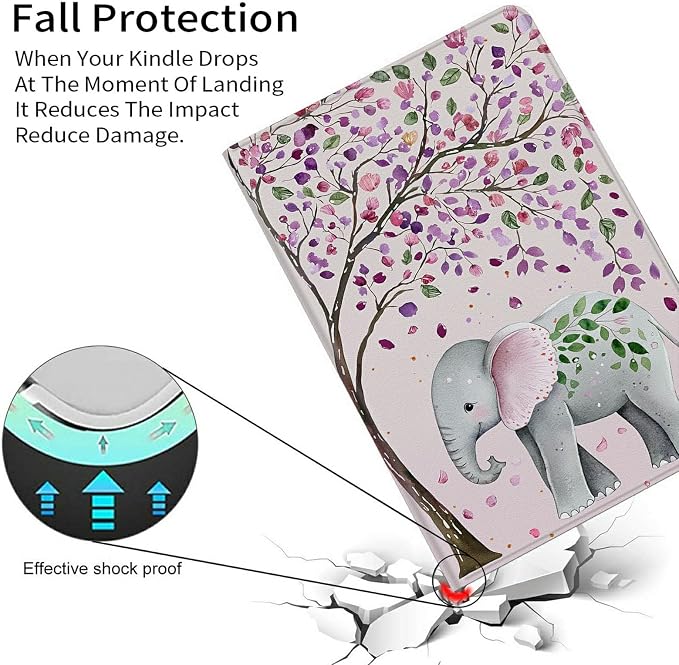 Case for Kindle Scribe 10.2 Inch (2022 Released) PU Leather Cover with Auto Sleep Wake for 10.2 Kindle Scribe Alpaca with Glasses