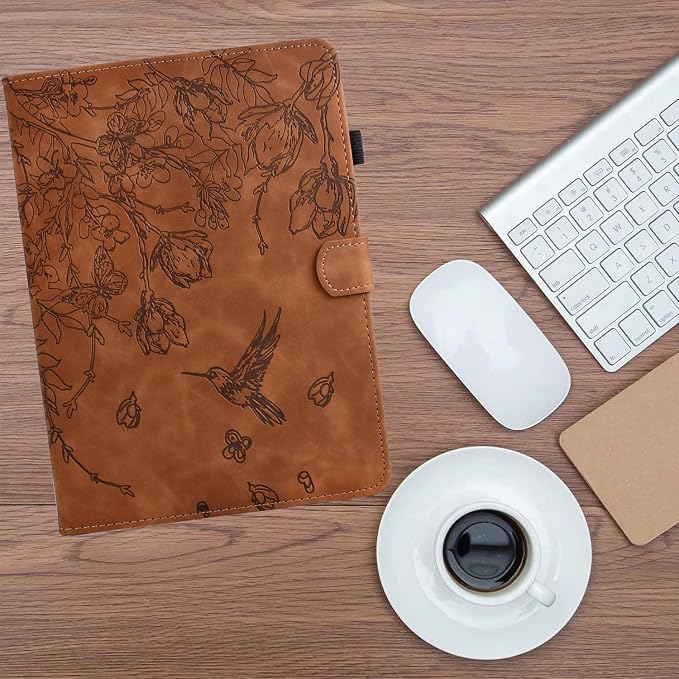 Case for iPad 9th/8th/7th Generation iPad 10.2 Case (2021/2020/2019 Model iPad 9/8/7 Case) PU Leather Folio Folding Stand Cover for iPad 10.2 inch Auto Wake/Sleep Hummingbird