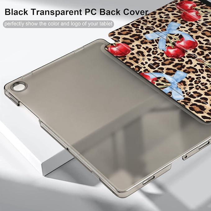 Case for Samsung Galaxy Tab A11 Plus A11+ 11 inch (2025/2026) &amp Tab A9 Plus A9+ 11 inch (2024/2023) Slim Smart Stand Cover with Translucent Hard Back Auto Wake/Sleep - Bear with Bows