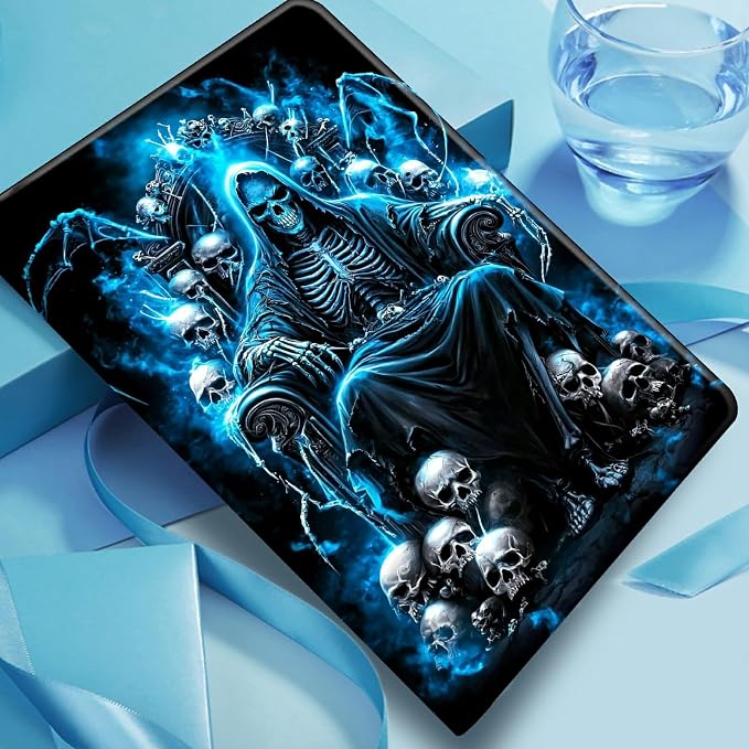 DIGTIALLL Case for Amazon Kindle Fire 7 Inch Tablet (9th/7th/5th Generation 2019/2017/2015 Release) PU Leather Smart Protective Cover with Auto Sleep/WakeBeach Palm Trees