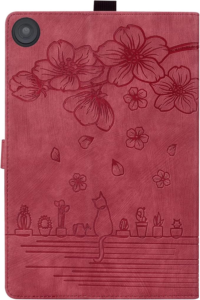 Kindle Fire HD 8 Tablet Case (8th/7th/6th Generation)Smart Stand Synthetic Leather Cover with Auto Wake/Sleep [Card &amp Pencil Holder] for 8 Amazon Fire HD 8 (2018/2017/2016) Blue Sea Beach