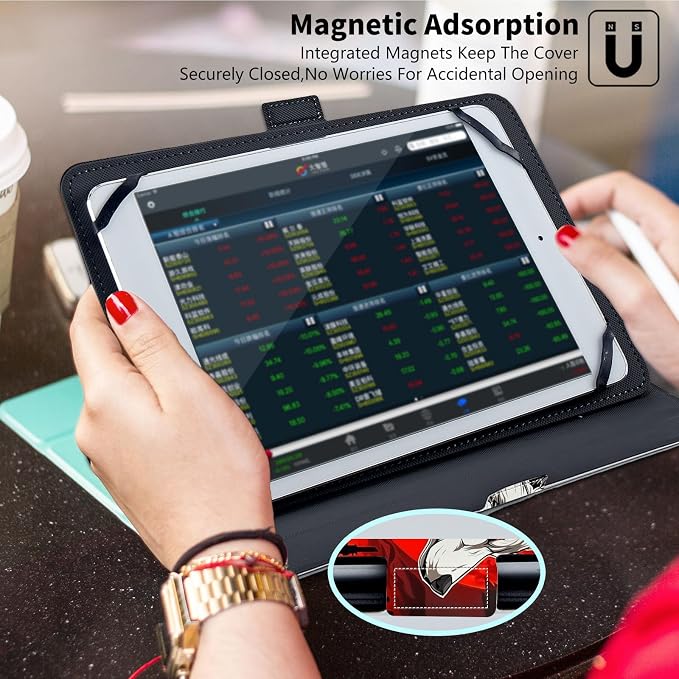 Case for Google Pixel Tablet 11 2023PU Leather 360 Degree Rotatable Kickstand Tablet Cover with Magnetic Closure for Pixel Tablet 11 2023/ All 10.5-11.5 Tablet，American Eagle with Flag