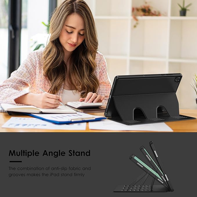 Case for Samsung Galaxy Tab A11+ Plus 11 inch 2026 Model (SM-X230/X236)Multiple Angles Stand CoverSoft BackPencil Holderand Auto Sleep/WakeBlack