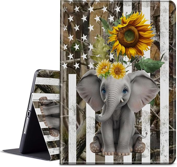 for Kindle Paperwhite 11th Gen 2021 6.8 inch Case - Signature Edition with Adjustable Stand &amp Auto Wake/Sleep - American Flag &amp Skull