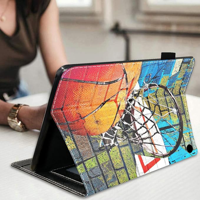 Case for Amazon Kindle Fire HD 10 &amp Fire HD 10 Plus Tablet (11th Generation 2021 Release) Premium PU Leather Stand Cover with Smart Auto Wake American Flag Deer