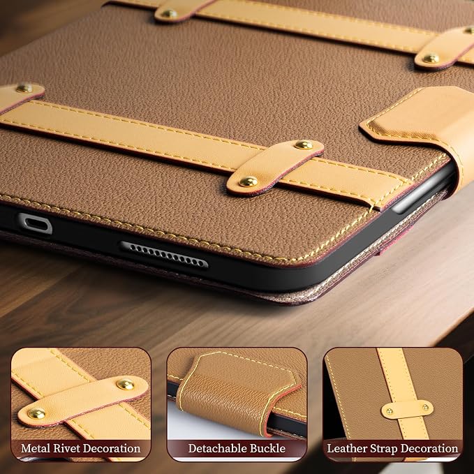 Case for iPad mini 7 (A17) ProiPad mini 7th/6th Gen (2024/2021) | Microfiber Leather Folio Cover with Adjustable Multi-angle StandAuto Sleep/WakeShockproof Protection CaseBlack
