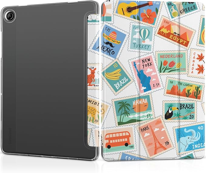 Case for Samsung Galaxy Tab A11 Plus A11+ 11 inch (2025/2026) &amp Tab A9 Plus A9+ 11 inch (2024/2023) Slim Smart Stand Cover with Translucent Hard Back Auto Wake/Sleep - Bear with Bows