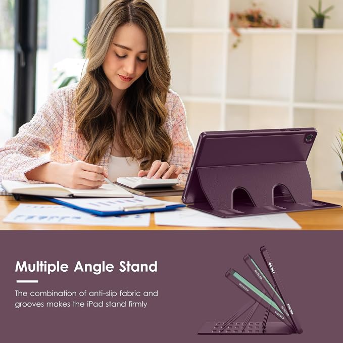 Case for Samsung Galaxy Tab A11+ Plus 11 inch 2026 Model (SM-X230/X236)Multiple Angles Stand CoverSoft BackPencil Holderand Auto Sleep/WakeBlack