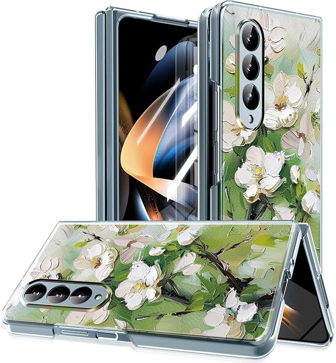 for Galaxy Z Fold4 CaseBuilt-in Magnet CircleWireless Charging | Military-Grade Shockproof case Cover for Samsung Galaxy Z Fold4Anagallis