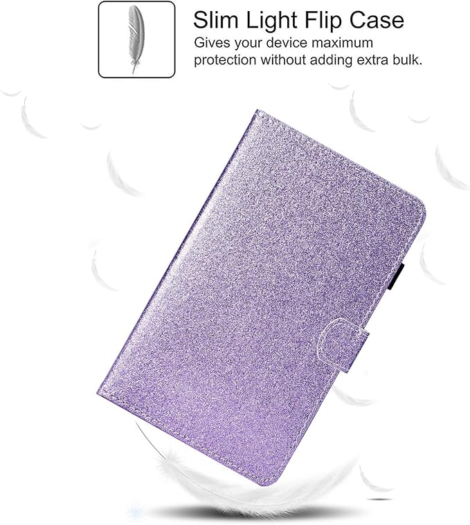 Dteck for Fire HD 8 Tablet Case (8th/7th/6th Generation-2018/2017/2016 Release) 8 Slim Folio Case with Auto Sleep Wake &amp Stand Function with Hand Strap Protective PU Leather Cute Cover Colorf