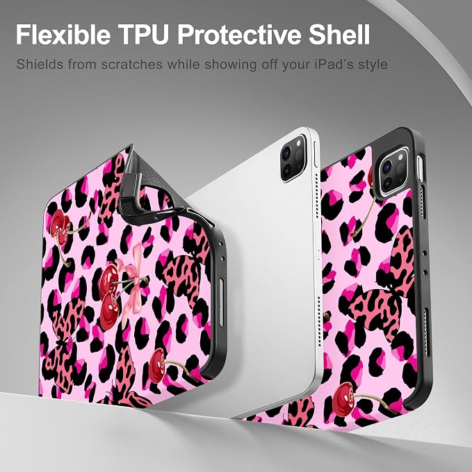 Tuiklol for iPad Pro 11 Inch 4th / 3rd / 2nd / 1st Gen Case 2022 2021 2020 | 2018 Build-in Pencil Holder with Stand TPU Back Cover &amp Trifold Stand &amp Auto Wake/Sleep Tablet Case Black Cat