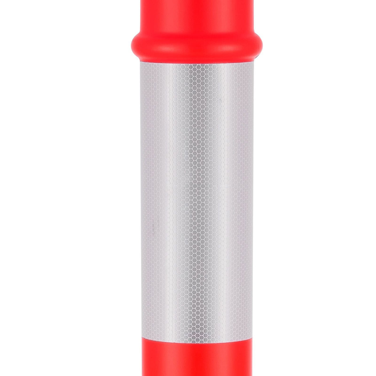 9 Pack Traffic Delineator Posts, 48 inches Traffic Safety Cones with Weighted Base and Reflective Strips, Heavy Duty Delineator Posts for Construction Site, Parking Lot, Crowd Control, Red