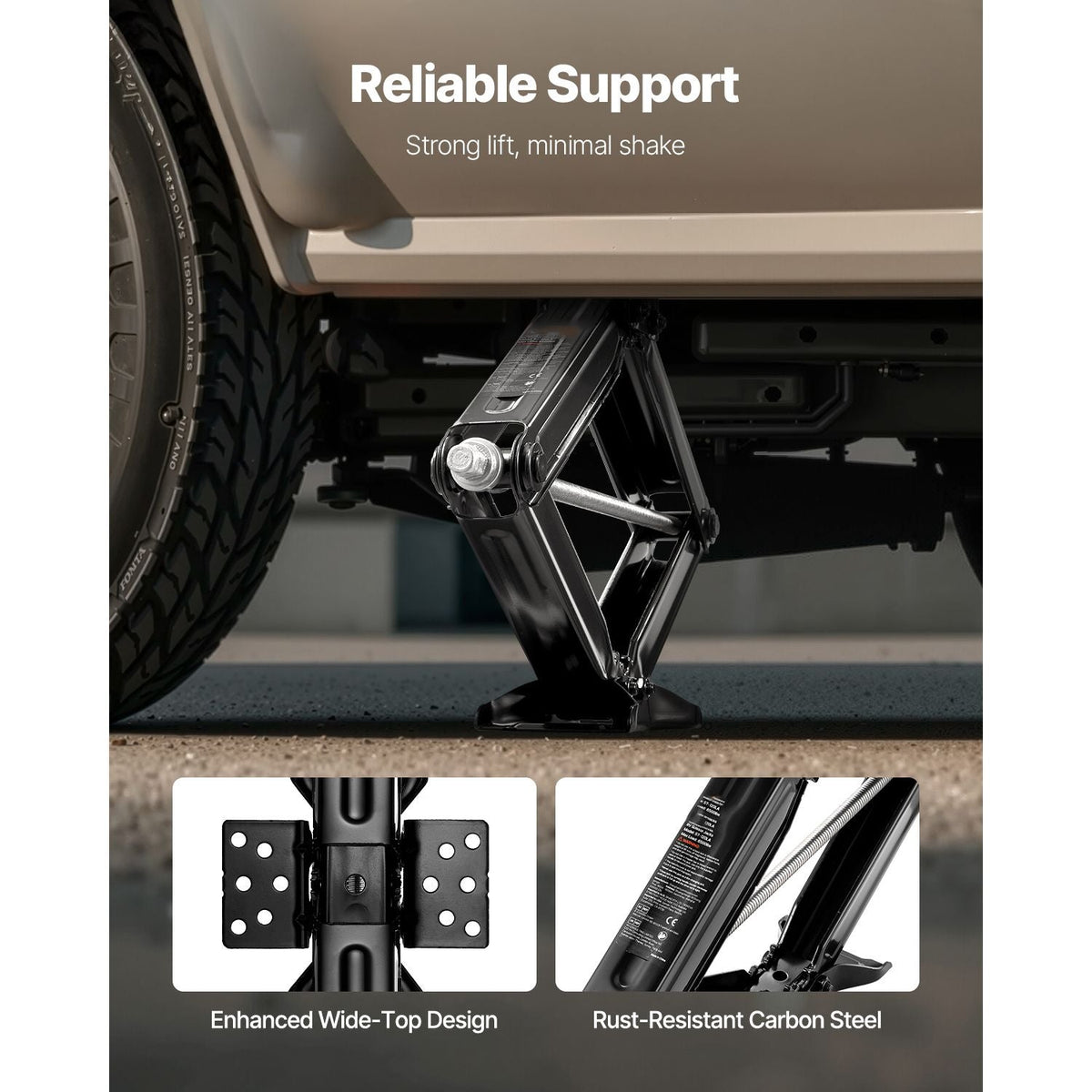 9000 lbs RV Scissor Jacks, 4-23.4 in RV Stabilizer Leveling Scissor Jacks, Set of 2, Heavy Duty Stabilizer Jack with Crank Handle, Socket and Bubble Levels, Not Easily Bent or Deformed