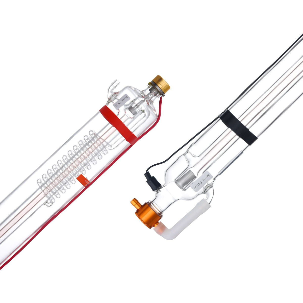 90W CO2 Laser Tube, 49.2 in (1250 mm) Length, 3.1 in (80 mm) Dia Borosilicate Glass Laser Cutter Tube with Metal Head, 10,000hr Wires Preconnected for Laser Engraver Engraving Cutting Machine