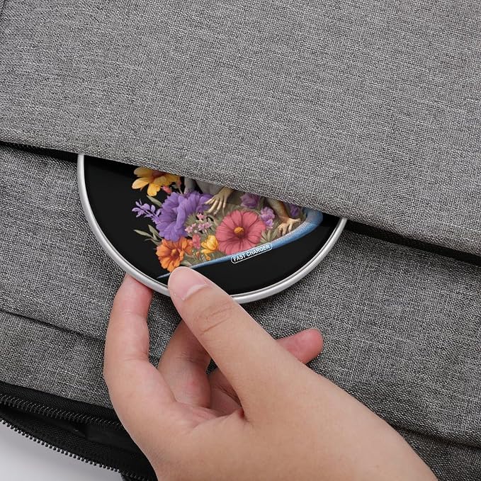 Bearded Dragon Floral Wireless Charger Portable Charging Pad | LightweightAll Smartphone