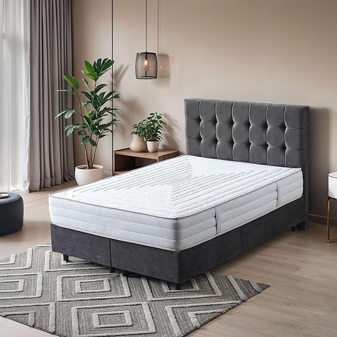 Ottomanson King 11" Safari Firm Hybrid Mattress - Made in USA - Unyielding Support & Durability - Individually Pocketed Coils & CertiPUR-US Foam - Fiberglass-Free - Bed in a Box