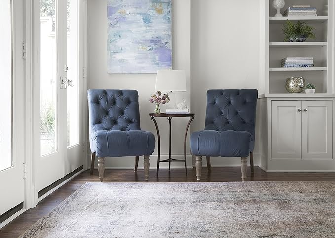 Loloi Loren Collection LQ-04 Silver/Slate 2'-6" x 7'-6" Runner Rug
