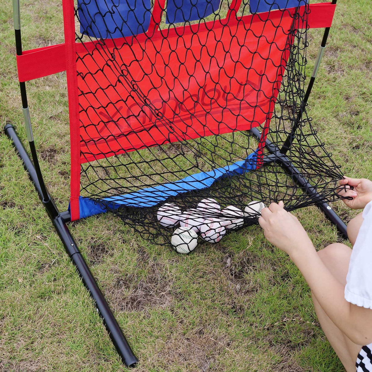 Pitching Target Net – Master Your Pitch! Portable Practice System with Numbered Strike Zone for Baseball, Softball & Football. Includes Carry Bag & Enables Quick Assembly