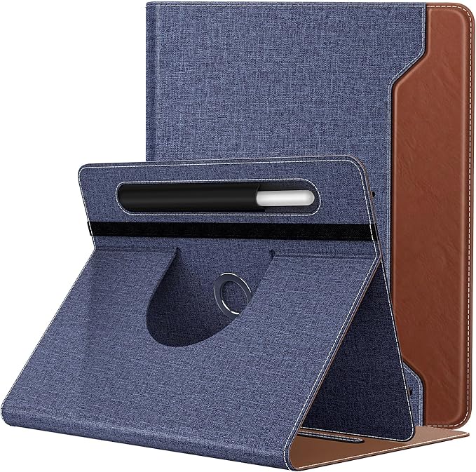 TiMOVO Universal Rotating Case for 11 Inch Tablet Black | 360 Degree Rotating Stand Pen Pocket 9 10 10.1 Inch Android Touchscreen Compatible