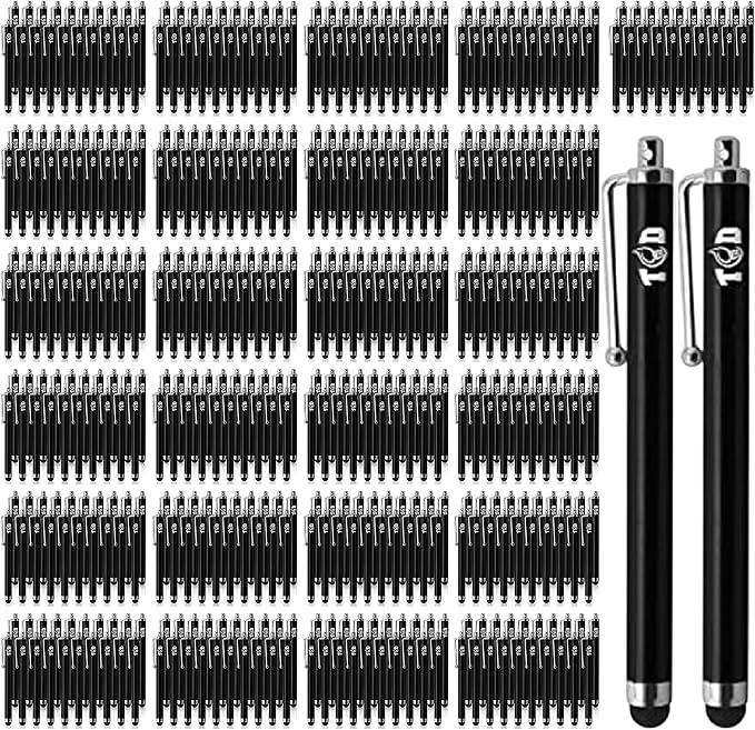 TCD 100 Pack Stylus Pen for iPad High Precision Universal Capacitive Bulk Digital Stylus Pen – Compatible w/iPhone Tablet Touchscreen Laptop – Rubber Tip Black Styluses for All Touch Screen Devices