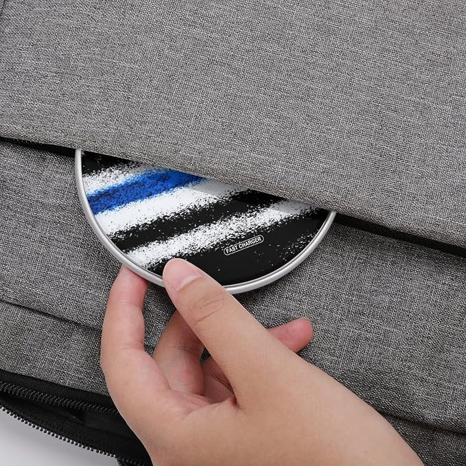 USA Blue-Thin-Lines Flag Wireless Charger Portable Charging Pad | LightweightAll Smartphone