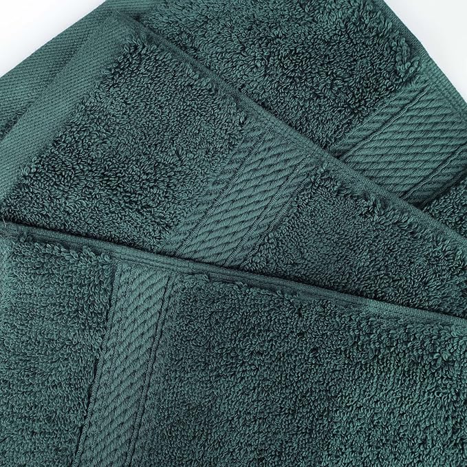 Superior Egyptian Cotton Pile Bath Sheet Set of 2, Ultra Soft Luxury Towels, Thick Plush Essentials, Absorbent Heavyweight, Guest Bath, Hotel, Spa, Home Bathroom, Shower Basics, Teal