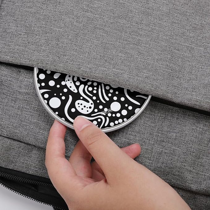 Black and White Pattern with White Circles Wireless Charger Portable Fast Charging Pad Lightweight Wireless Charging Pad 10W Slim Charging Station for Phone Charger Mat for Travel Home Office Desk