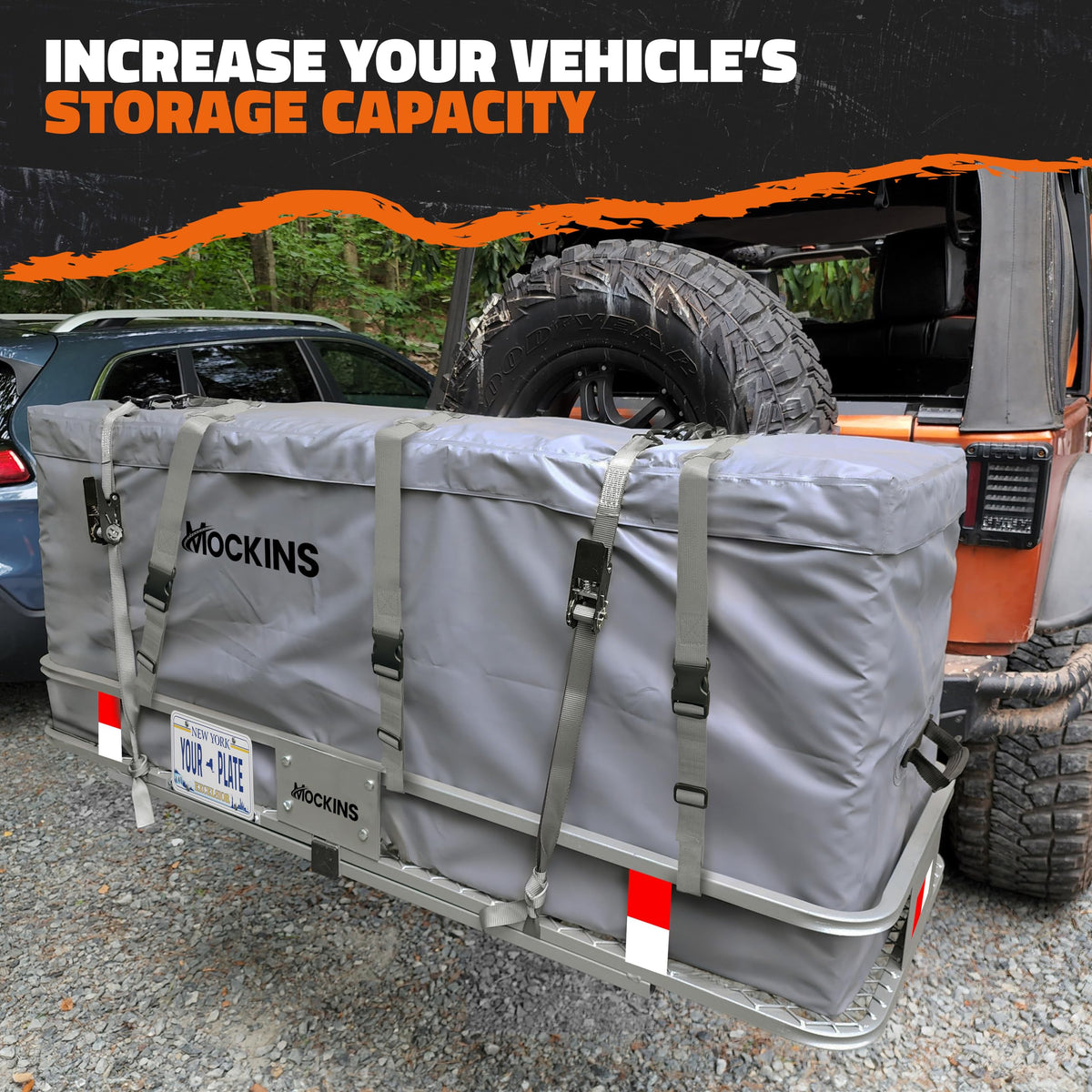 Mockins 500 Lbs. Capacity Folding Luggage Rack for SUV Car Truck Van & RV