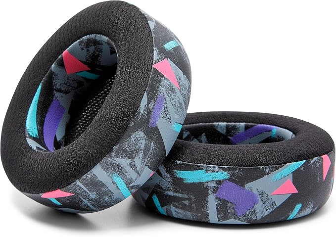 WC Freeze Virtuoso PadZ and Silicone BandZ Bundle Pack for Corsair Virtuoso Headphones | Cooling Gel Replacement Earpads and Silicone Headband Cover | 90's Black