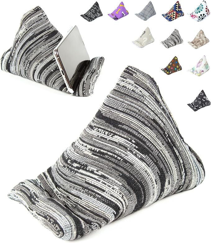 Handmade Phone Pillow Holder - The Wedge Mobile Device Stand - Fabric Phone Stand for All iPhones All Smartphones! 7 x 6.1 x 5.5 Inches (ABC)