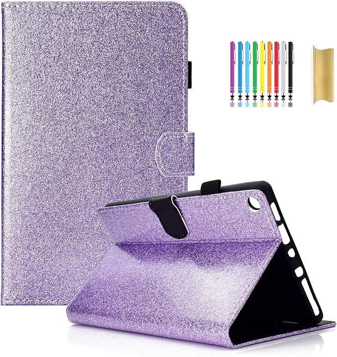 Dteck for Fire HD 8 Tablet Case (8th/7th/6th Generation-2018/2017/2016 Release) 8 Slim Folio Case with Auto Sleep Wake &amp Stand Function with Hand Strap Protective PU Leather Cute Cover Colorf