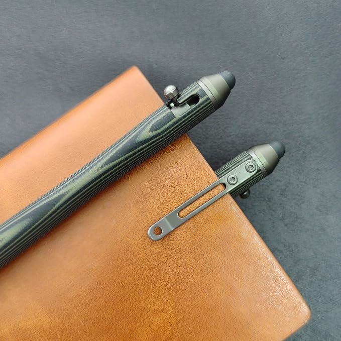 5.7'' G10 EDC Bolt Action Pen Touch Screen Stylus Model 5375-N | Refillable ballpoint ink G10 body with pocket clip ergonomic grip comes with a free refill