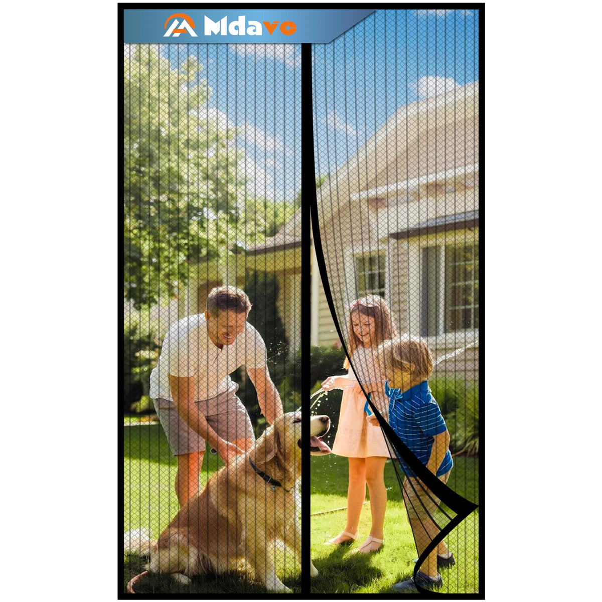 Magnetic Screen Door, Heavy Duty Door Screen Magnetic Closure Keep Bugs Out,Pet & Kid Friendly，Hands Free Door Screen Fit Door Size 60 x 80 Inches