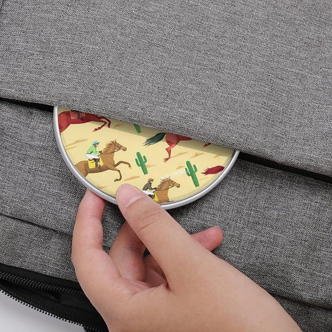Horse Racing Wireless Charger SlimWireless Charging Pad Anti-Slip Charger Mat for Men Women