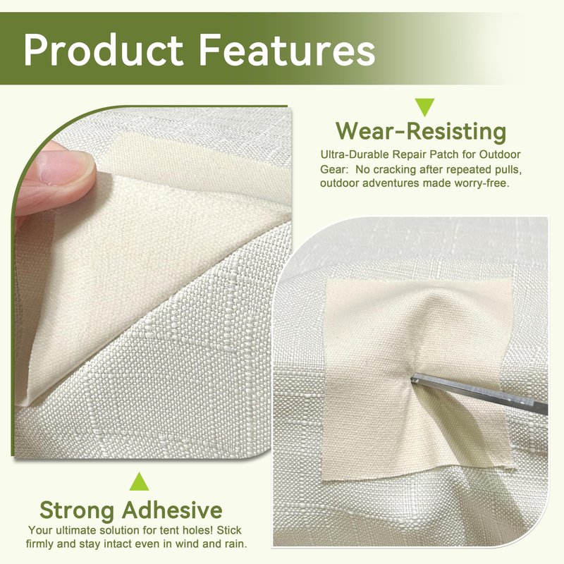 Besezx Canvas Repair Tape,Outdoor Gear Patch, 3x79 Inches,Waterproof Self-Adhesive Fabric Repair Tape for Repairing Boat Covers,Sun Shades,Sofas,Tents,Lounge Chairs,Awnings (Army Green)