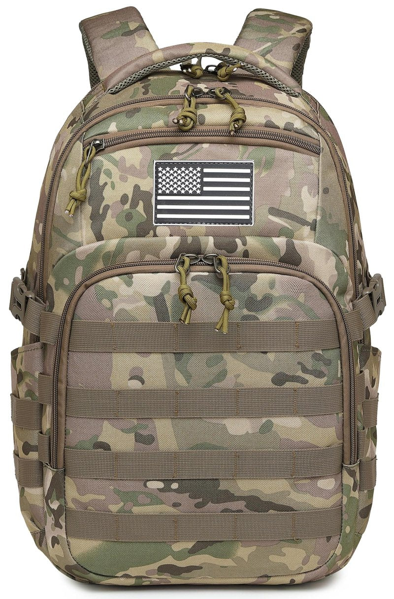 Wotony Military tactical backpack, backpack for men black small tactical assault bag (Cp, 18.5 inch)