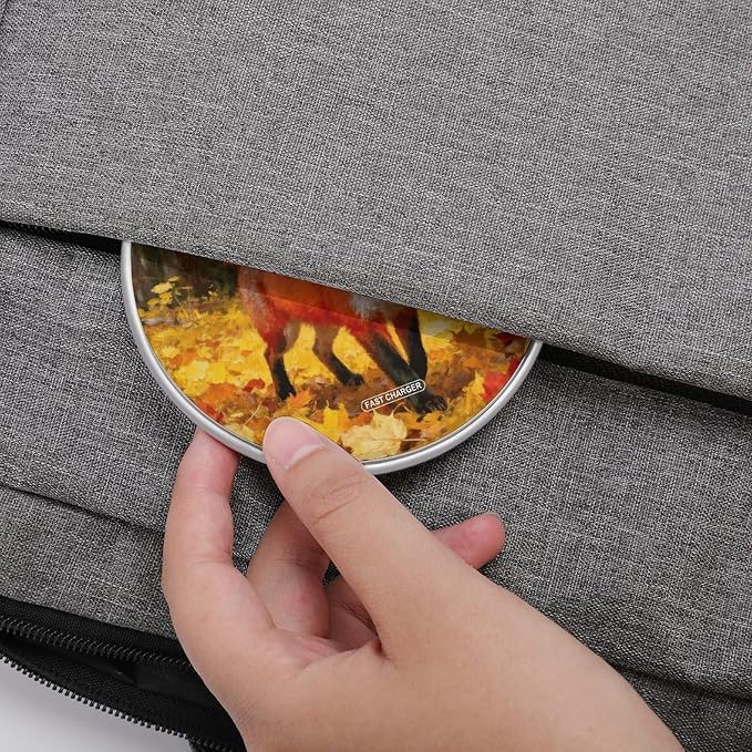 Maple Forest Fox Shadow Wireless Charger with Aluminum Alloy Frame Qi Certified Fast Wireless Charging Pad 10W Charging Station Portable Phone Charger for All Wireless Charging Phone