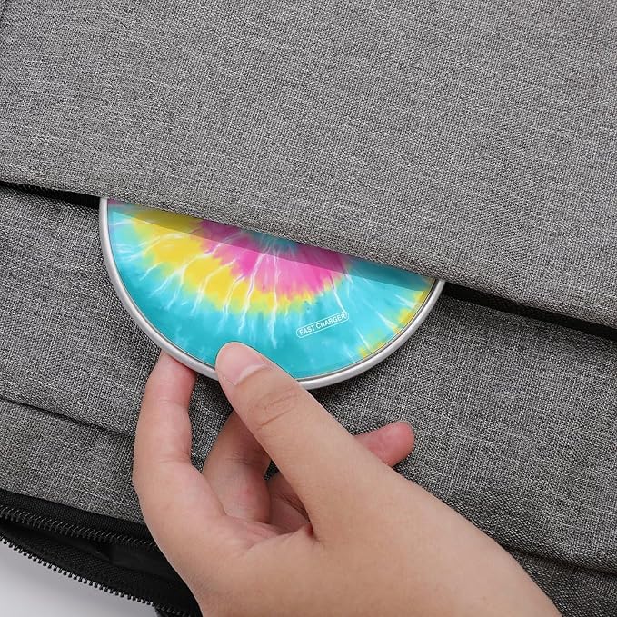 Rainbow Tie Dye Wireless Charger Portable Charging Pad | LightweightAll Smartphone