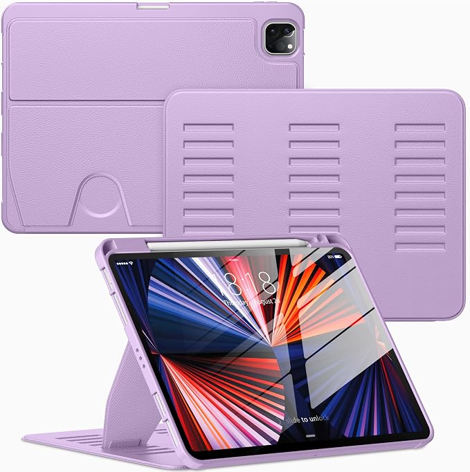 VIKESI Case for iPad Pro 11 inch (M5/M4) 2025/2024Multiple Angles Magnetic Stand CoverShockproof BackPencil Holderand Auto Sleep/WakeBlack