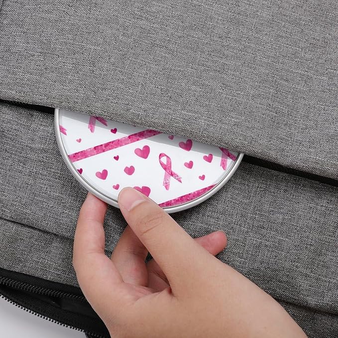 Breast Cancer Awareness Ribbon Wireless Charger Portable Charging Pad | LightweightAll Smartphone