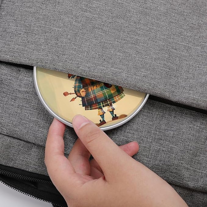 Cartoon Scottish Bagpipe Wireless Charger 10W Portable Fast Wireless Charging Pad Compatible with Phone Slim Charging Station Lightweight Charger Mat Charging Block for Travel Home Office