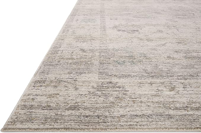 Loloi Magnolia Home by Joanna Gaines Millie Collection MIE-01 Silver/Dove 9'-6" x 13'-1", .25" Pile Height, Area Rug