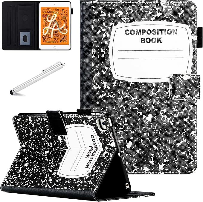 iPad mini Case FANCITY Mini 4 Mini 5 Mini 3/2/1 Smart Wake Sleep Case with Kickstand [Card Slot &amp Pen Holder] PU Leather Protective Cover for Apple iPad mini 4 Mini 5 2019 Mini 2/3 - Beach