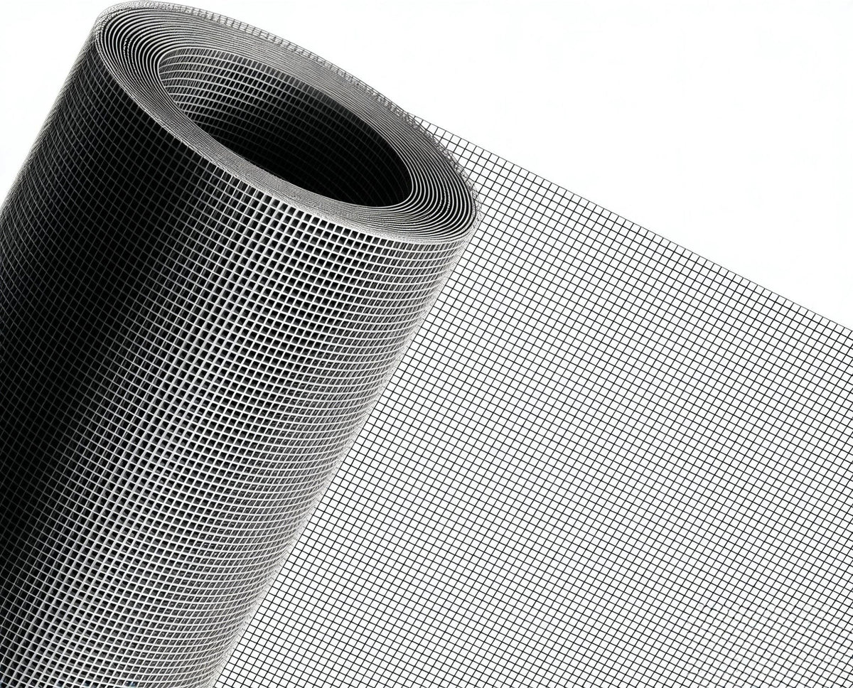 MAGZO Window Screen Replacement Mesh 48"W x 99"L - Pet Resistant Premium & Durable Polyester Screen Door Mesh, Allows Fresh Air In, DIY Repair Kit Includes Tool for Sliding Doors,Windows,Patio, Gray